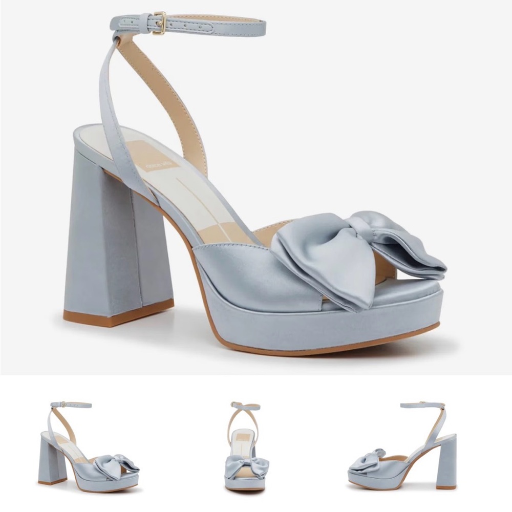 Elegant Women's Platform Heels in Light Blue